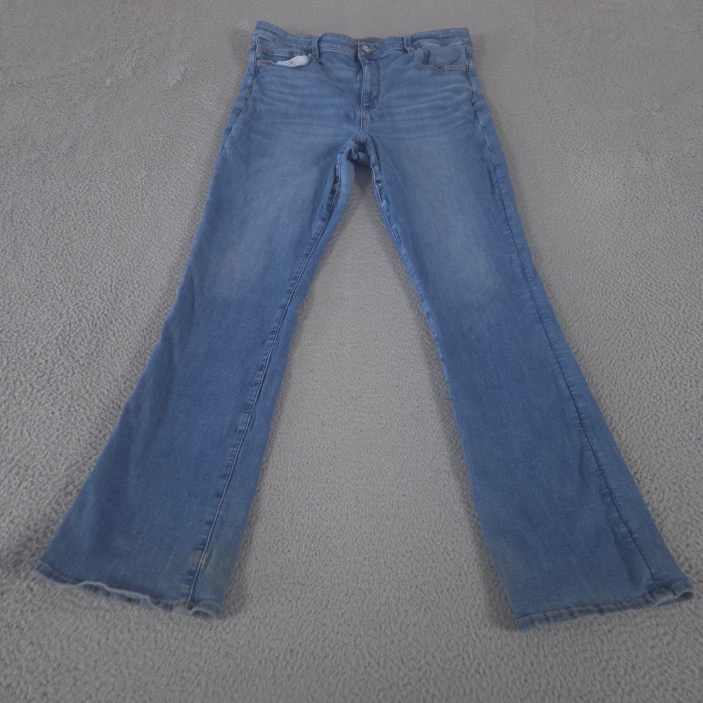 American Eagle Jeans Womens 18 Long Hi-Rise Skinny Kick Flare Stretch Denim Pant